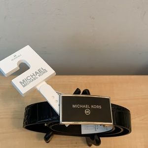 Michael Kors Leather Reversible Black Belt